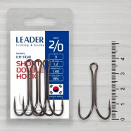 Гачки двійники Leader Short Double, 3шт/уп, № 2/0